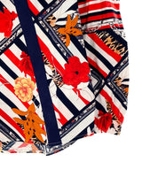 Blusa cuello amplio con print