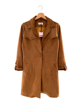Chaqueta long size en antelina
