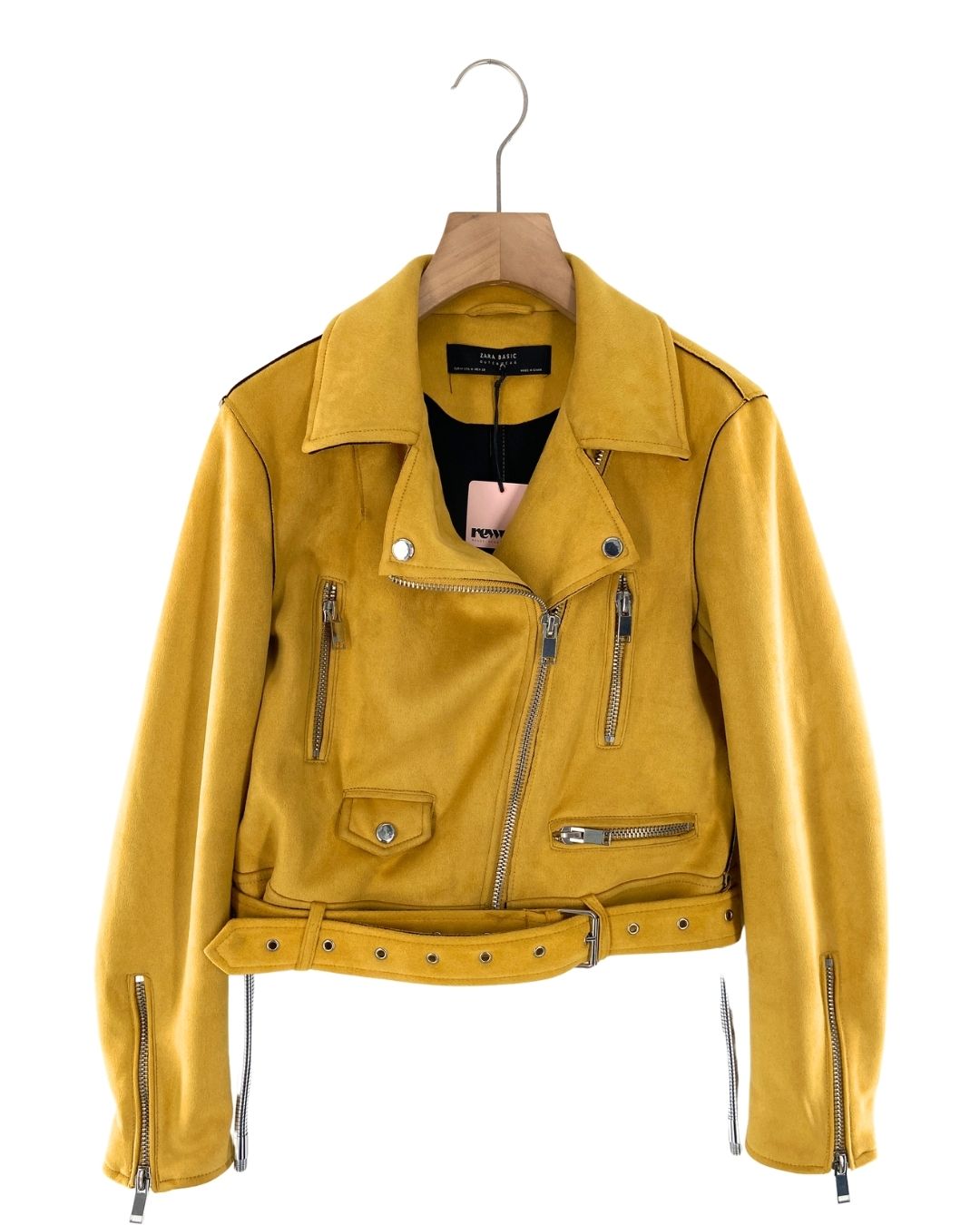Chaqueta crop en antelina