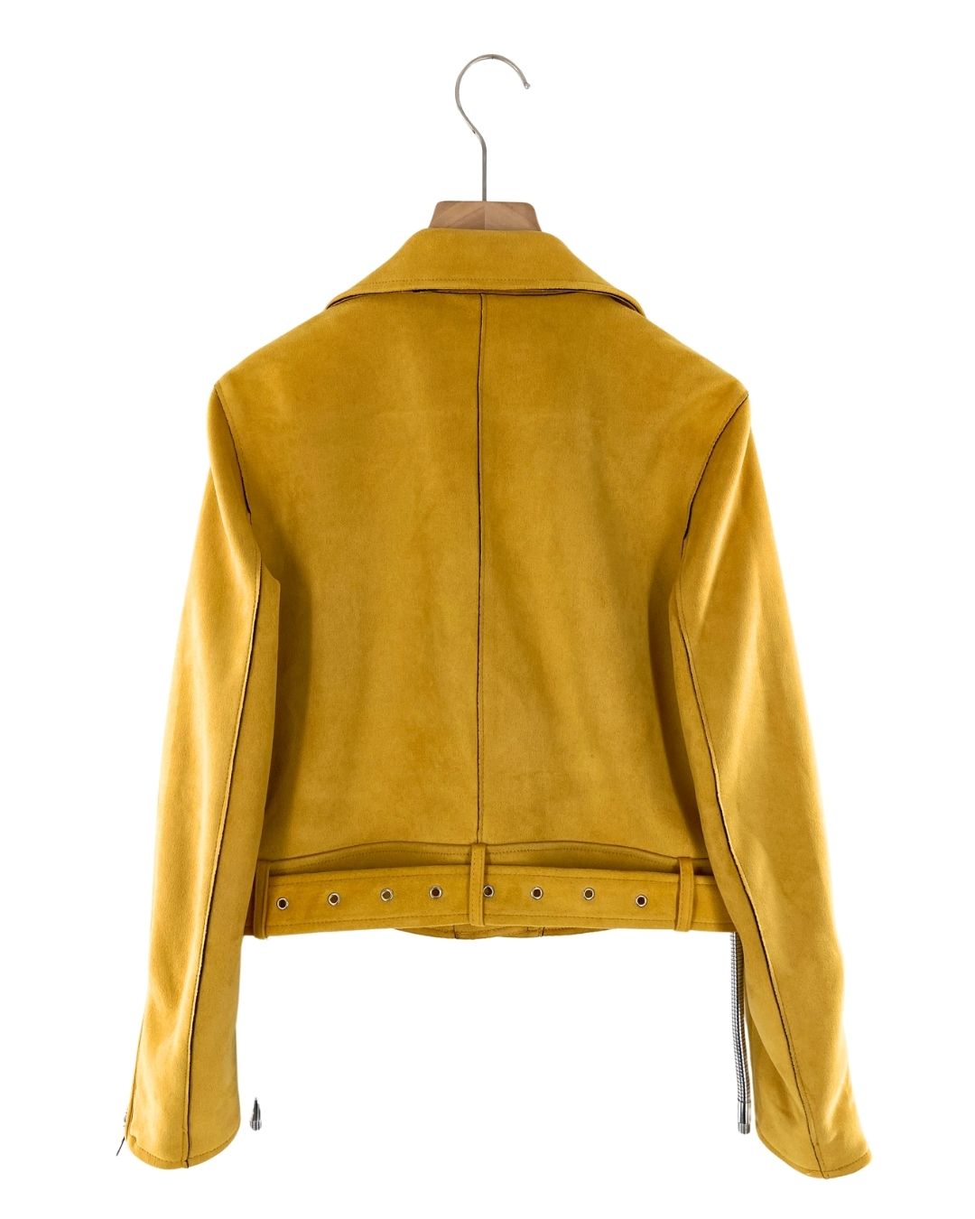 Chaqueta crop en antelina