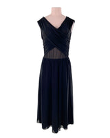 Vestido midi en mesh cruzada