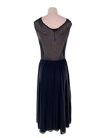 Vestido midi en mesh cruzada
