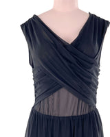 Vestido midi en mesh cruzada