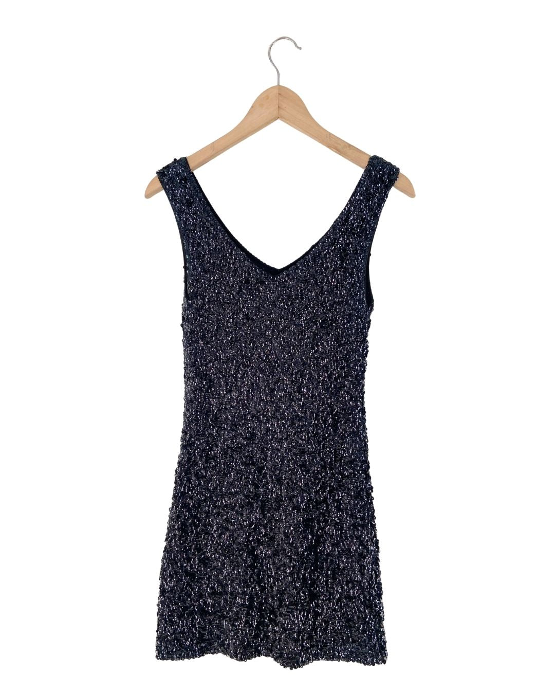 Vestido midi en lentejuelas
