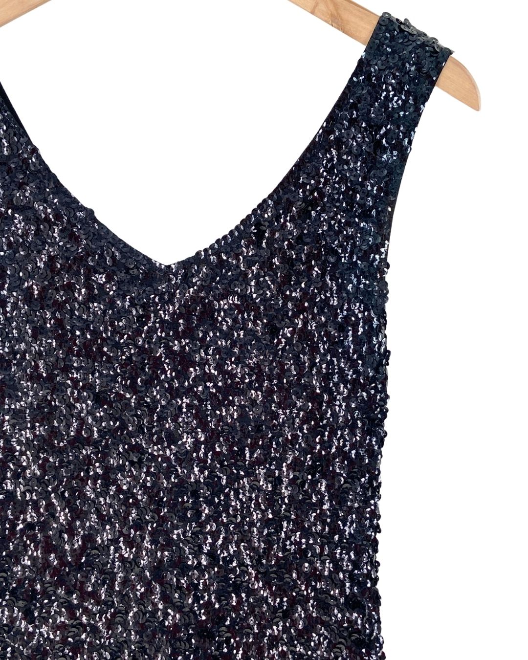 Vestido midi en lentejuelas