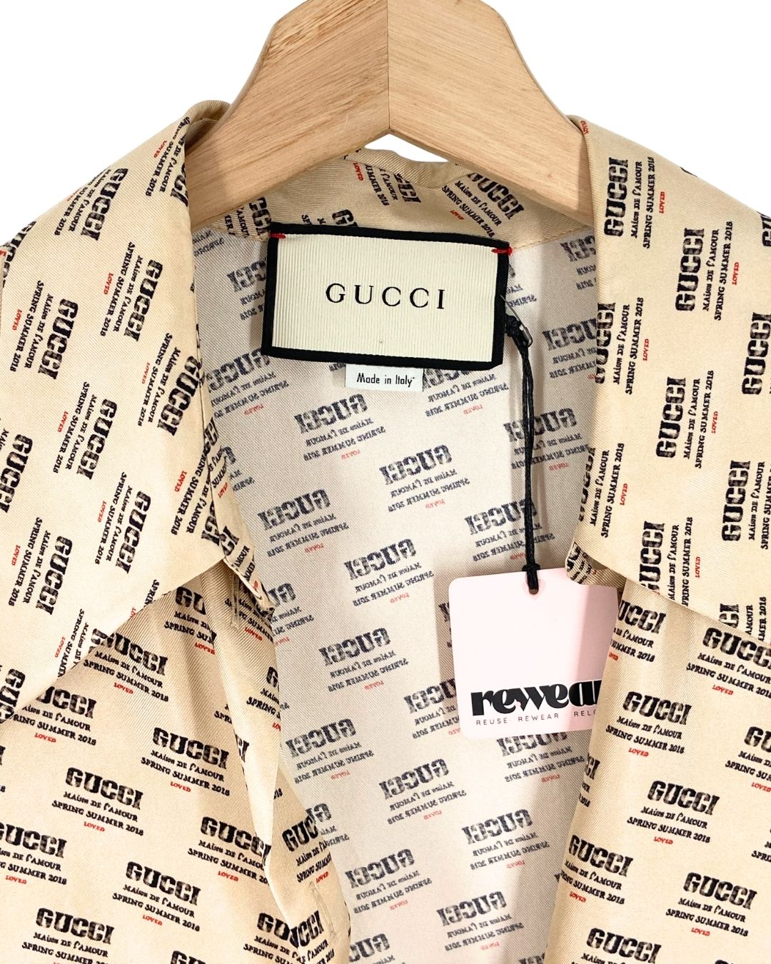 Camisa branded en seda