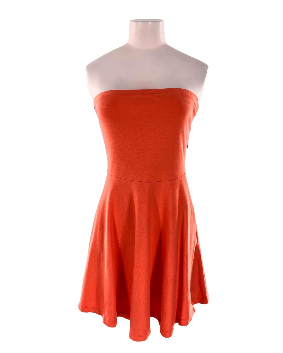 Vestido mini strapless stretch