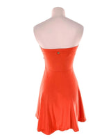 Vestido mini strapless stretch