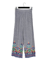 Pantalon a rayas tiro alto