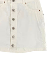 Falda mini abotonada en denim