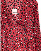 Vestido mini cruzado animal
