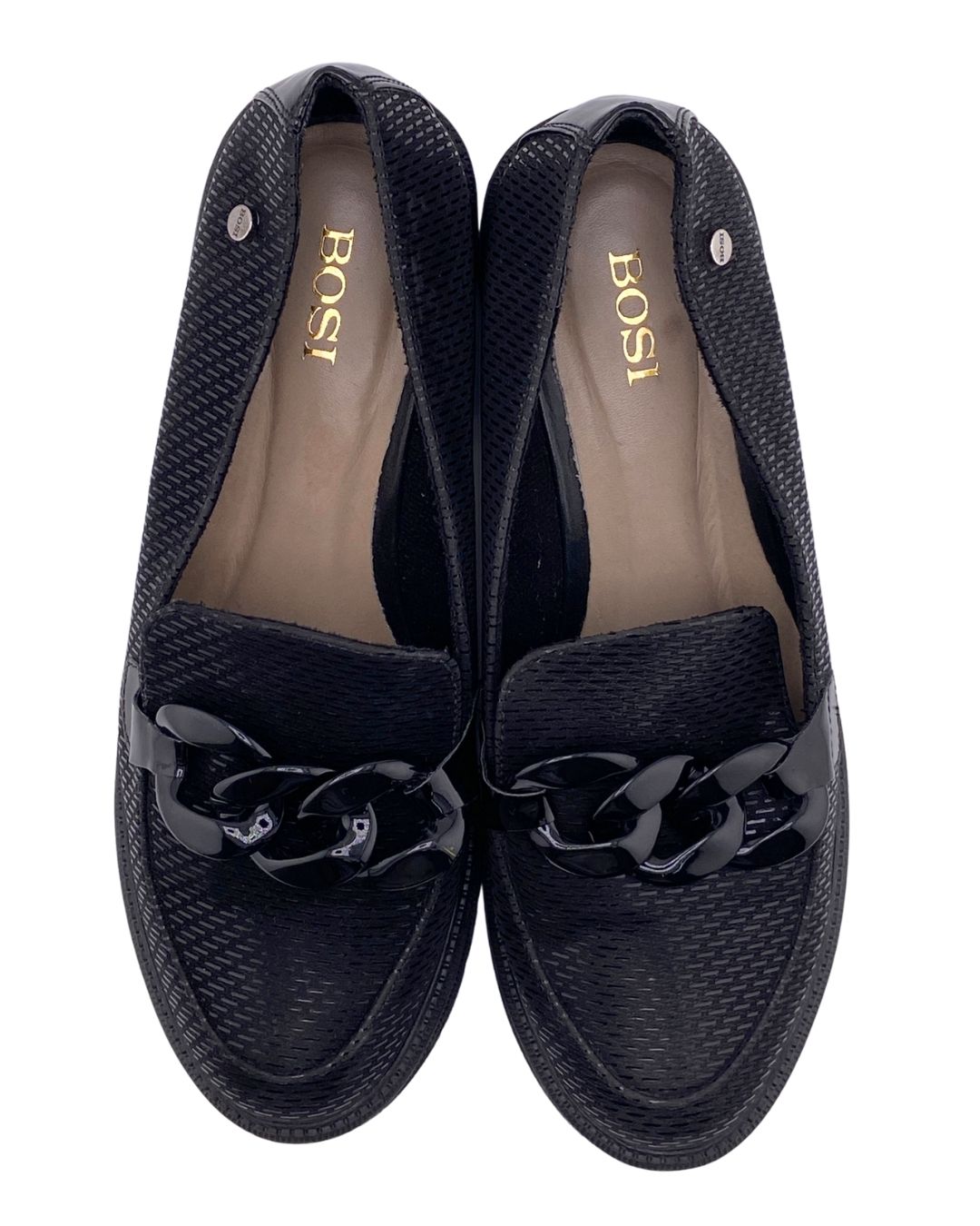 Loafers con textura eslabones