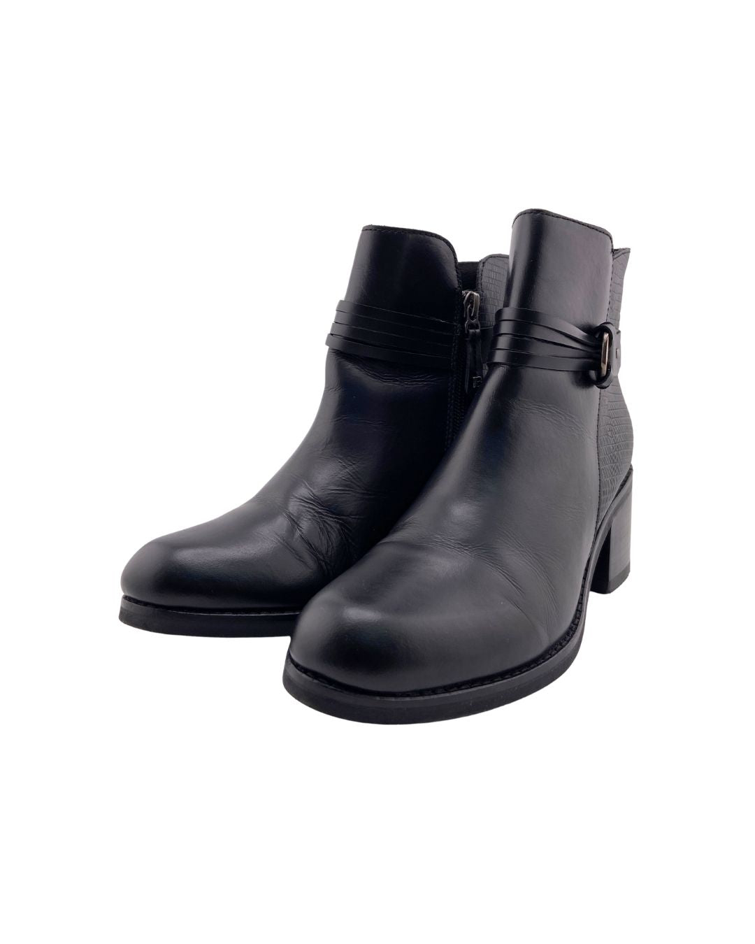 Botines con textura en talones