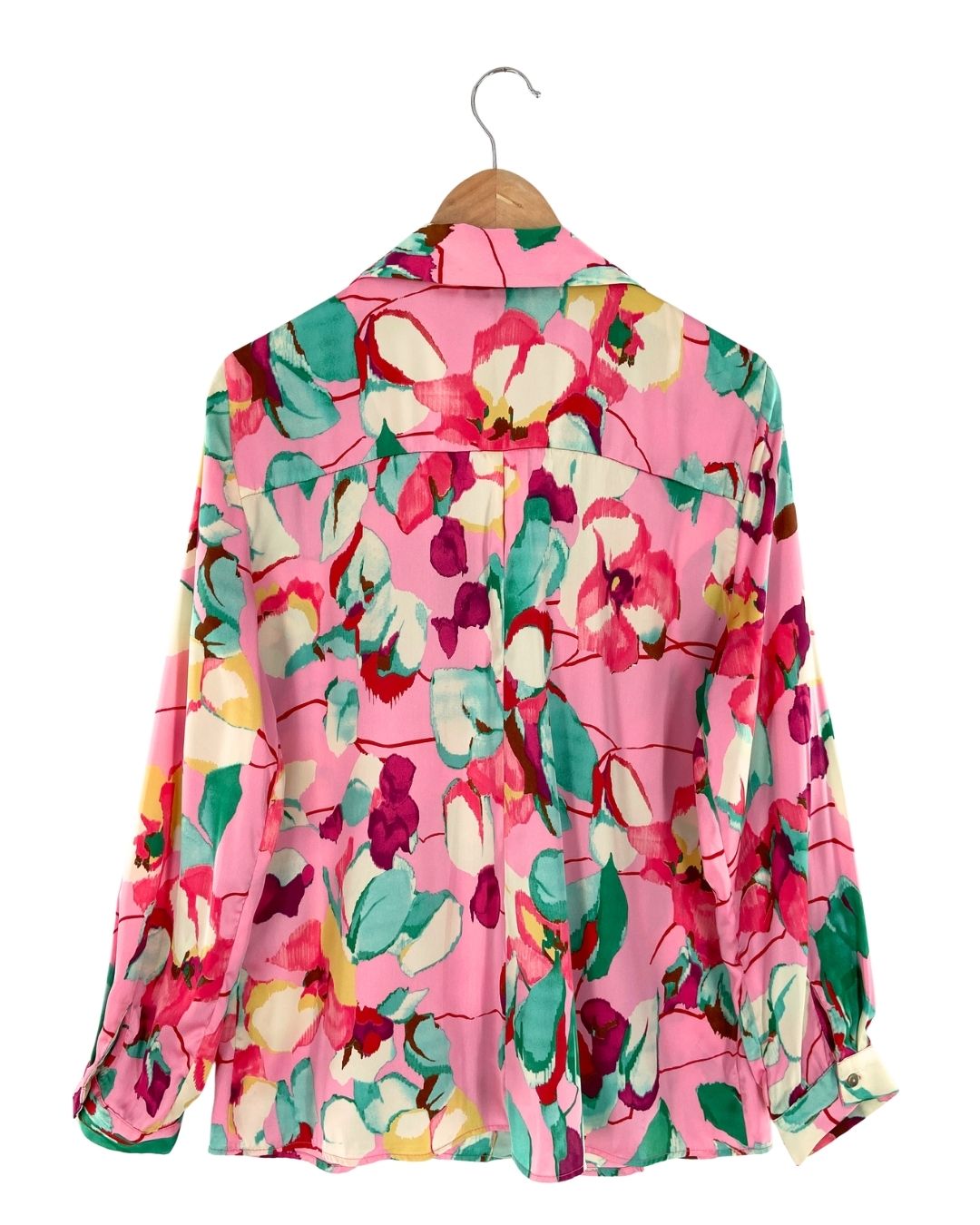 Camisa satinada print flores