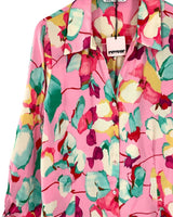 Camisa satinada print flores