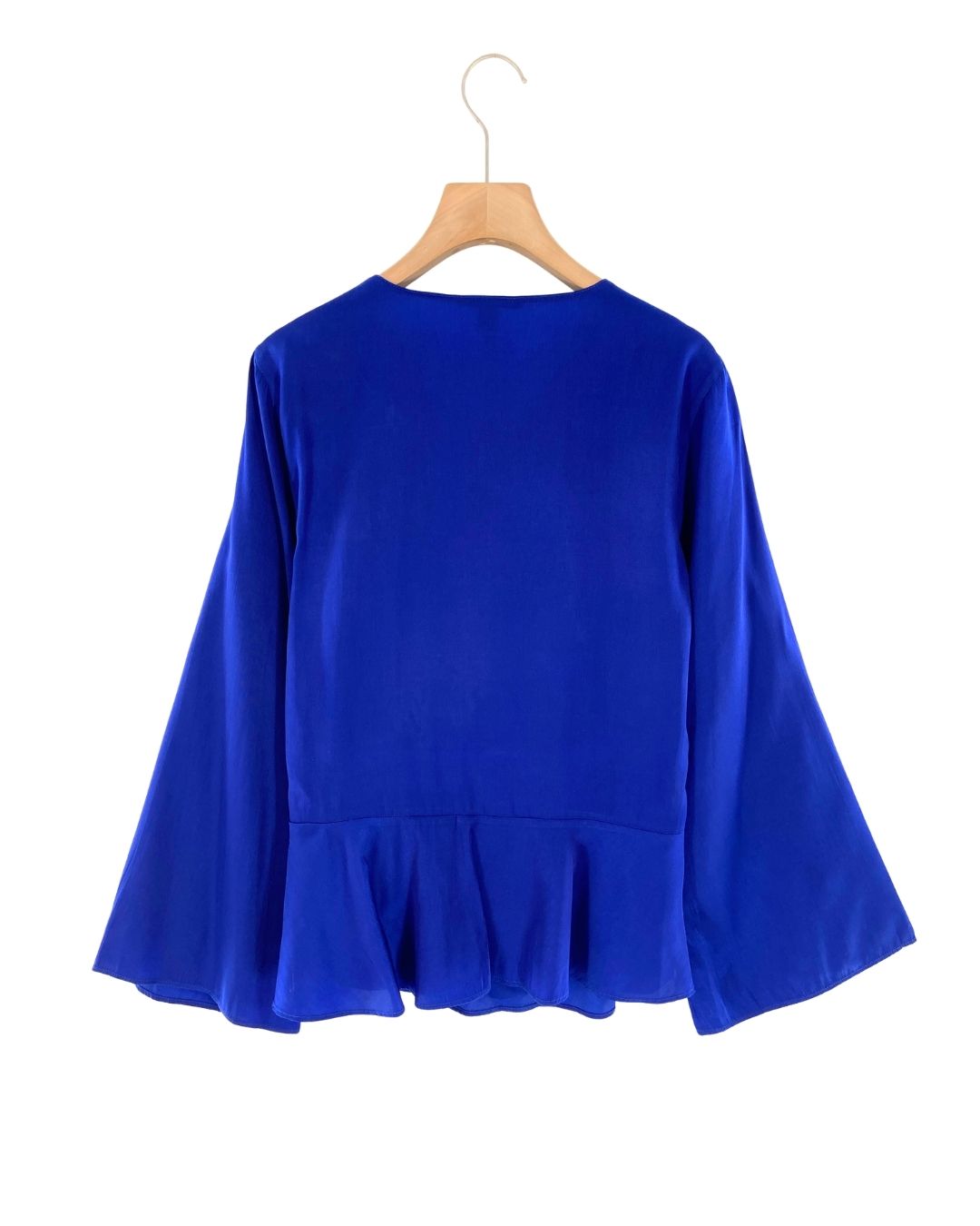 Blusa manga larga satinada