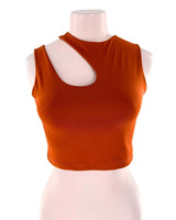 Blusa crop licrada cut out