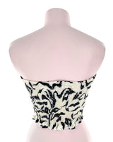 Crop top strapless encauchado