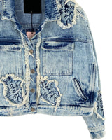 Chaqueta en denim con bordado