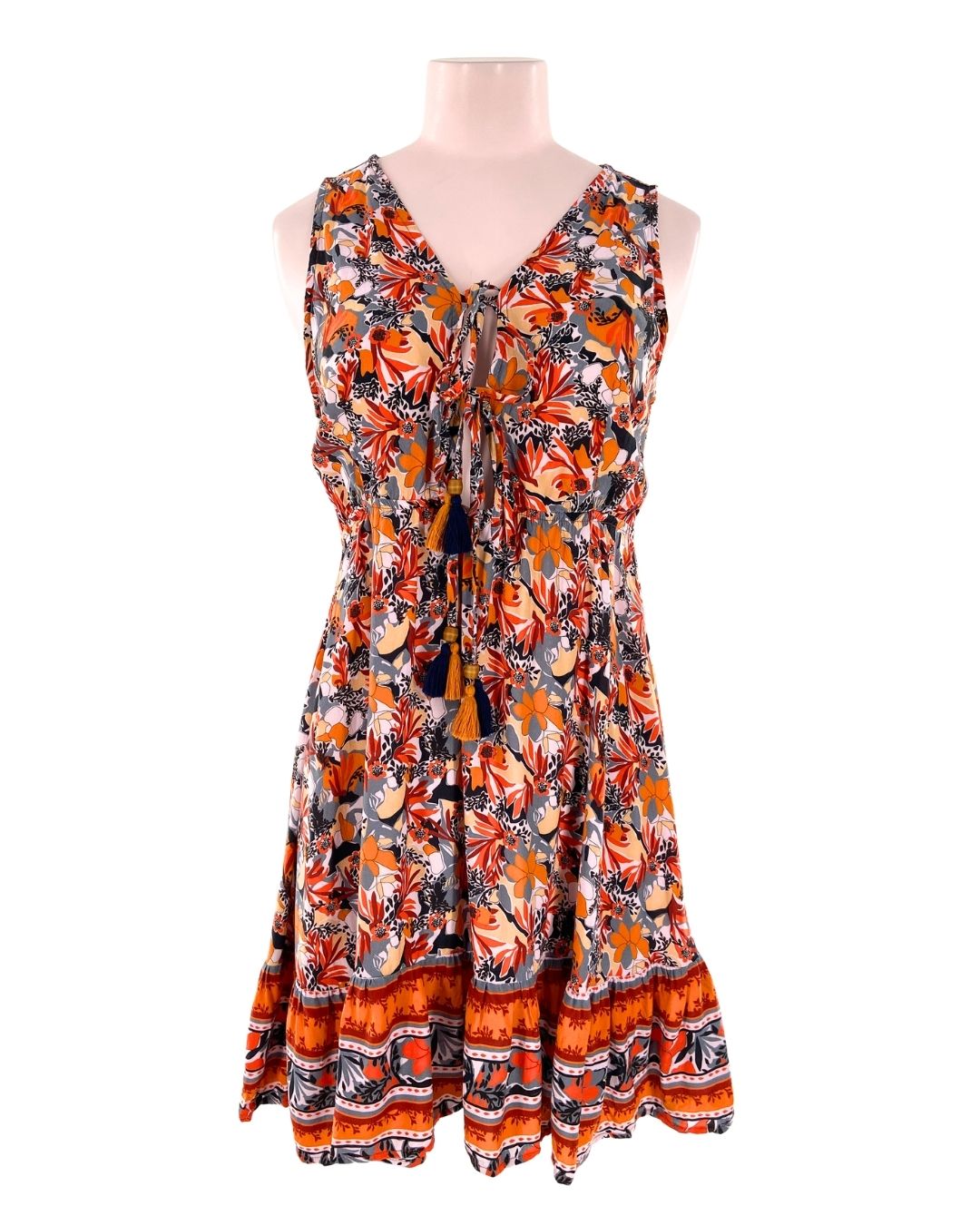 Vestido mini lace up delantero