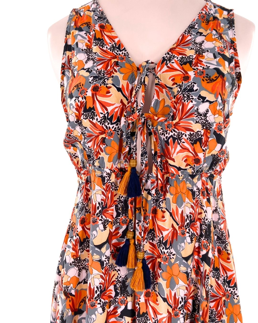 Vestido mini lace up delantero