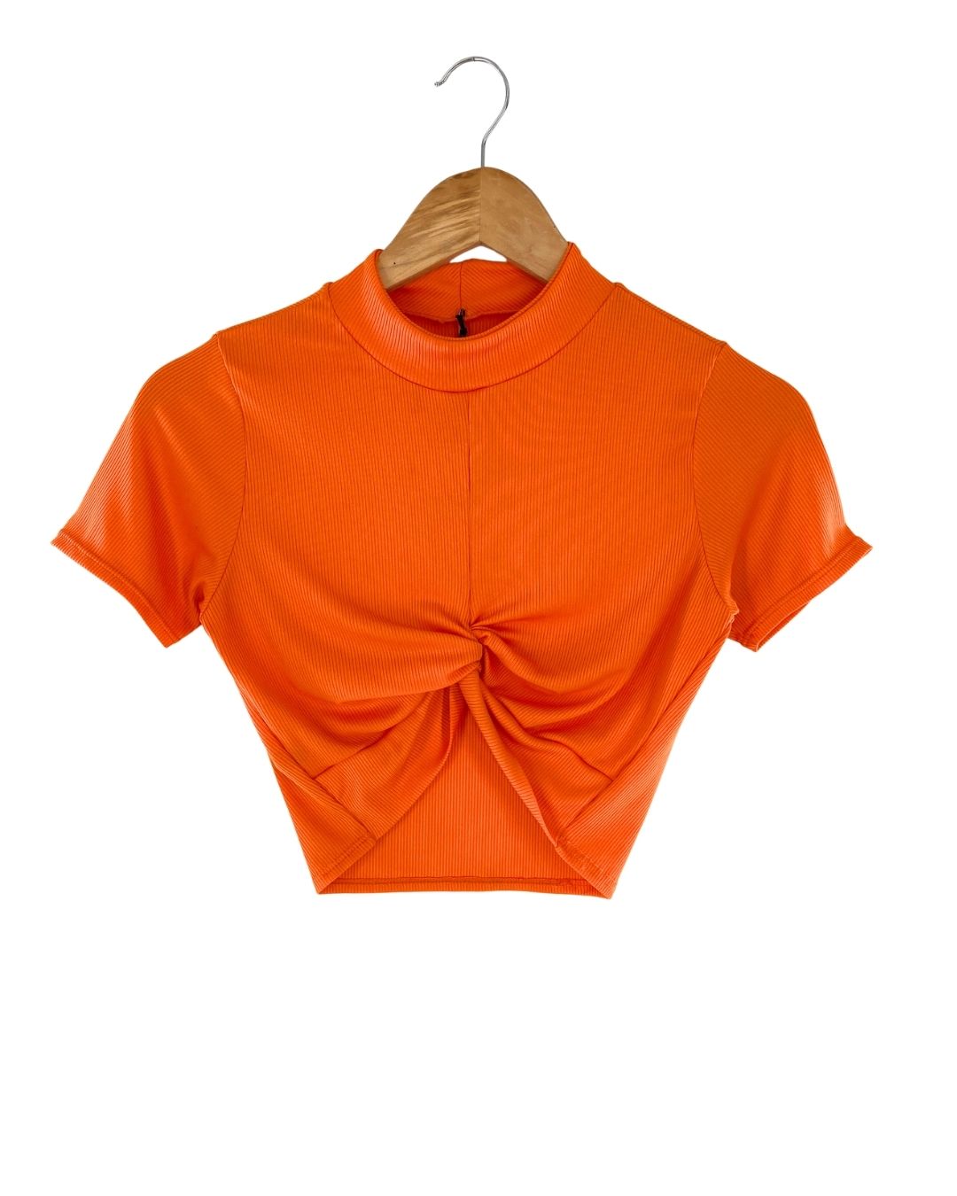 Blusa crop canale anudada