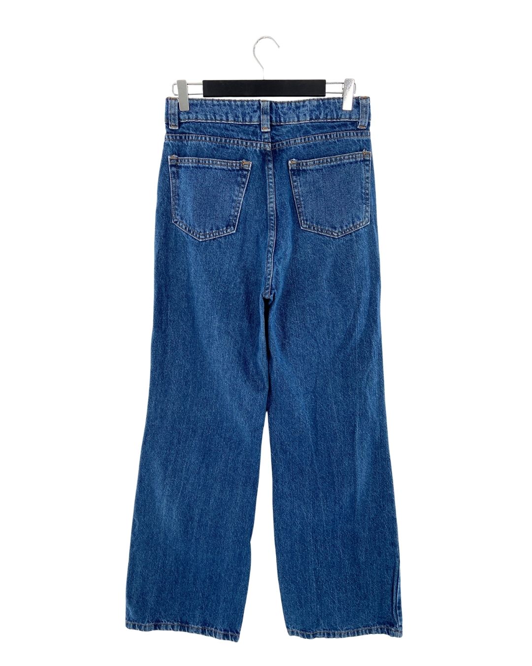 Jean rigido wide leg destroyed