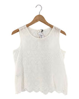 Blusa sleeveless en ojalillo