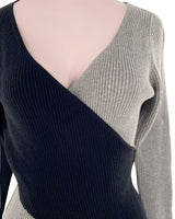 Saco cruzado color block