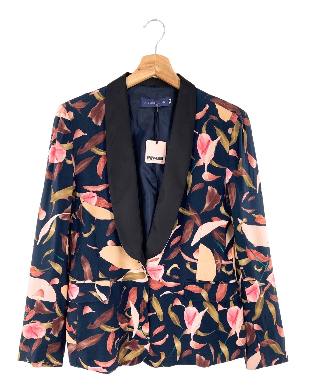 Blazer un boton print flores