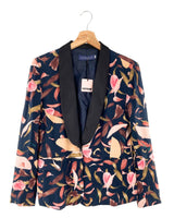 Blazer un boton print flores