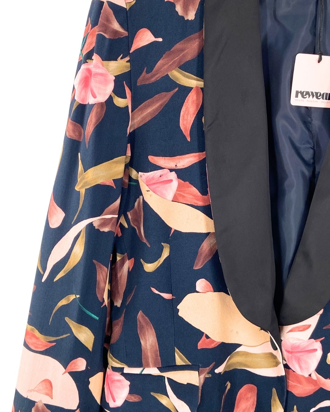 Blazer un boton print flores