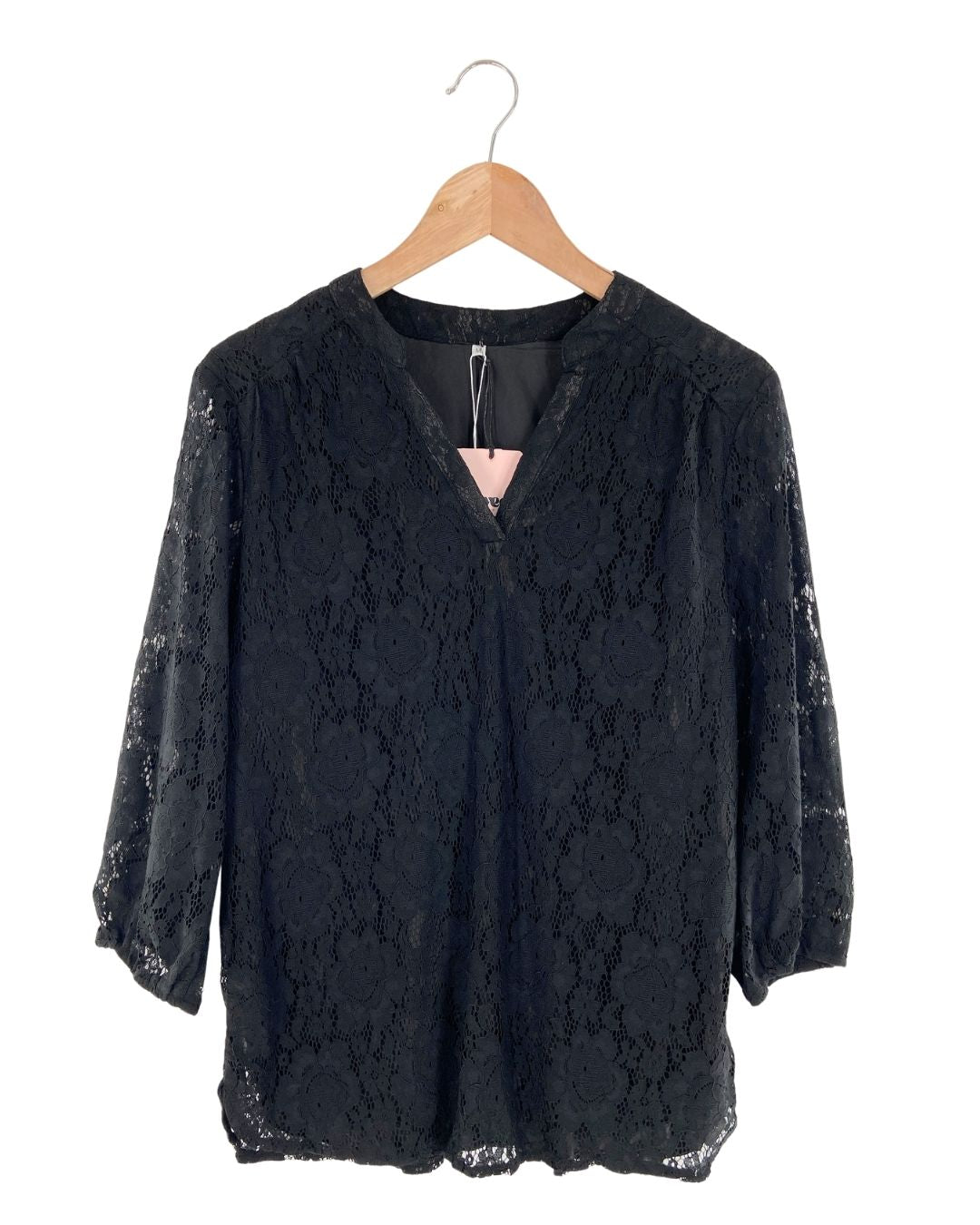 Blusa manga larga en blonda