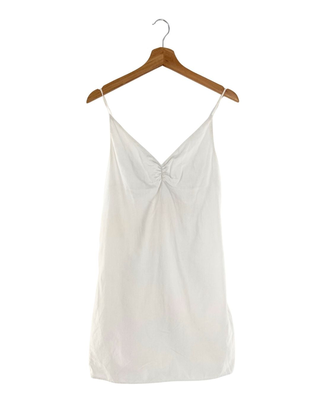 Vestido midi de tiras  en lino
