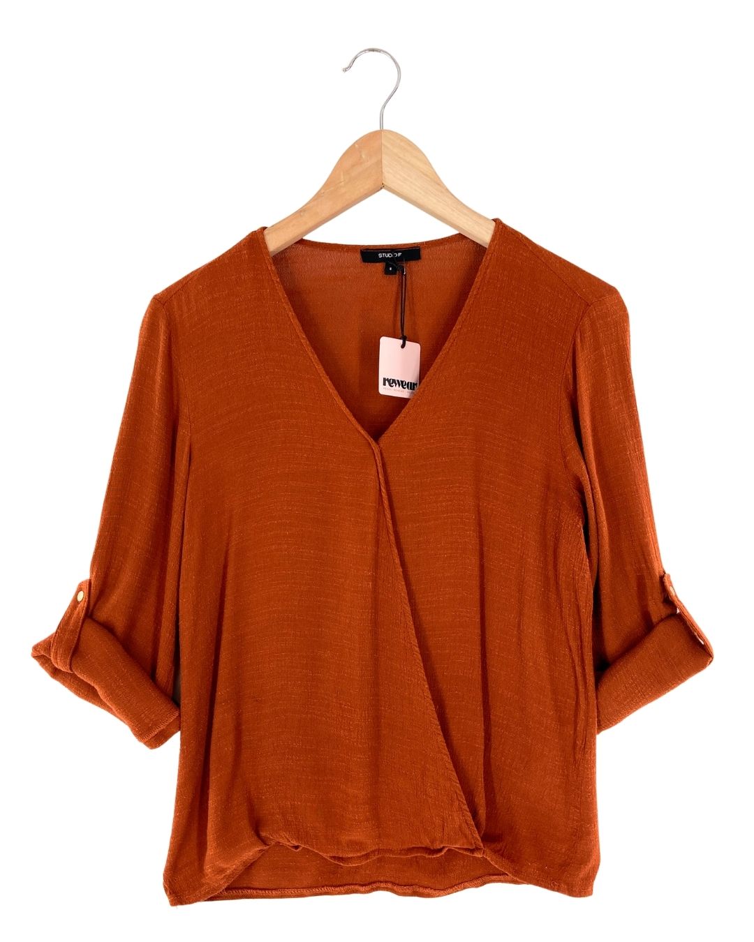 Blusa manga larga con textura