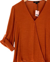 Blusa manga larga con textura