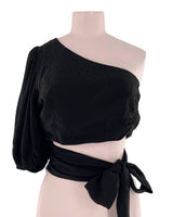 Blusa one shouder con textura