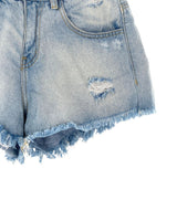 Short mini con desgastes