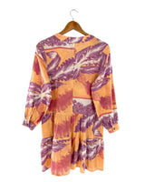 Vestido midi print hojas