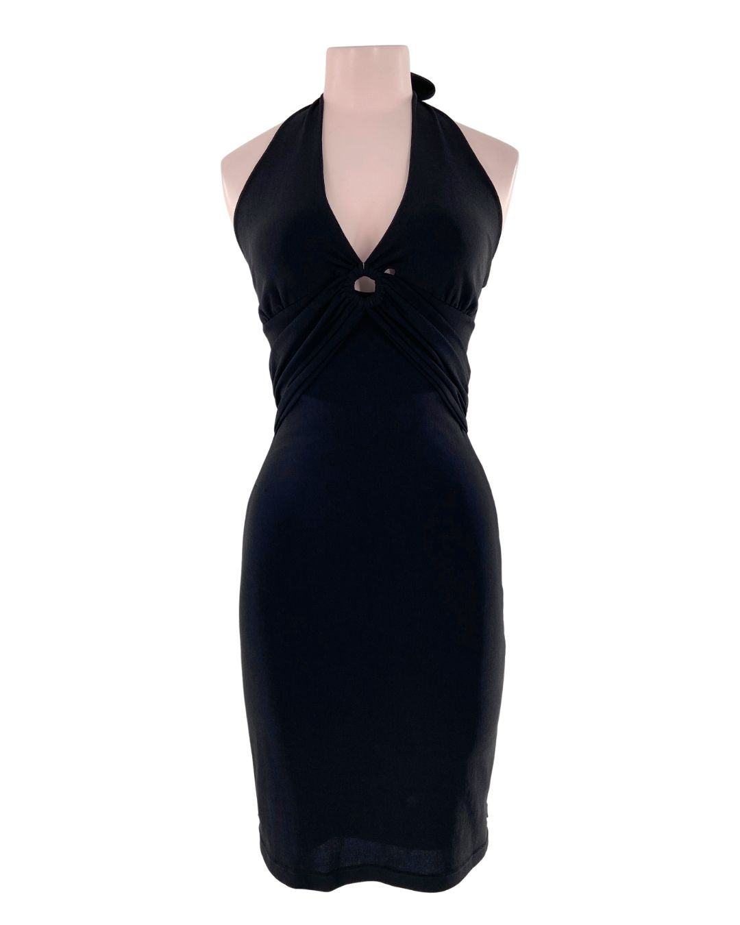 Vestido midi anudado al cuello