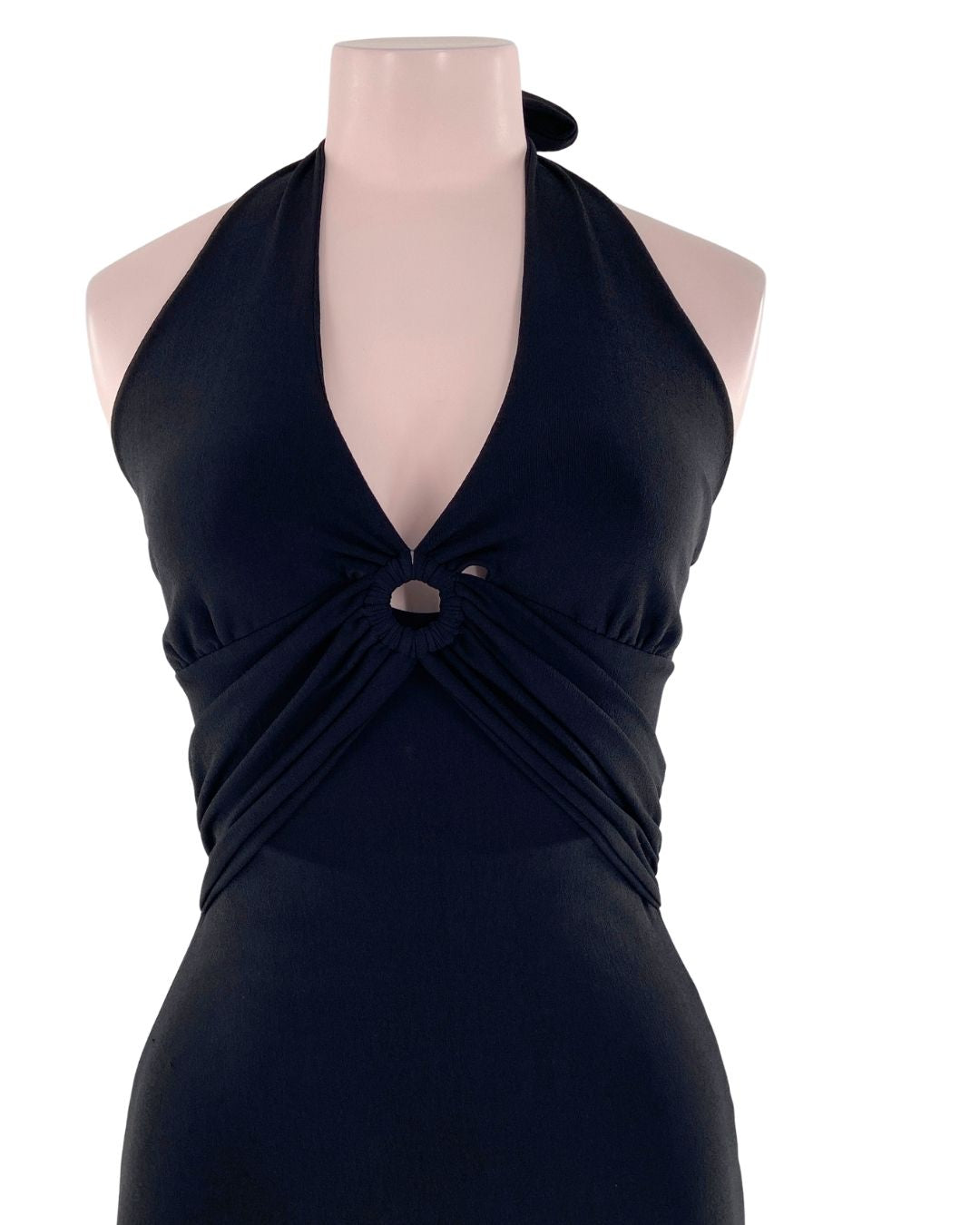 Vestido midi anudado al cuello
