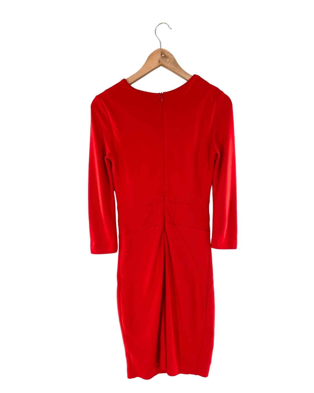 Vestido manga larga midi