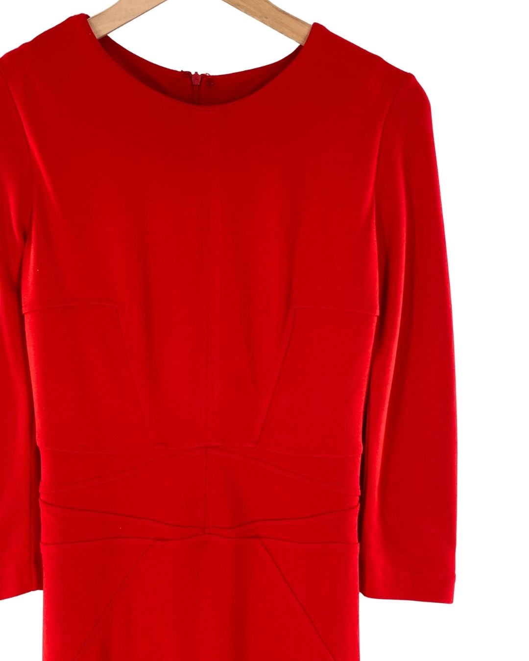 Vestido manga larga midi