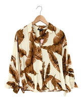Camisa manga larga print hojas