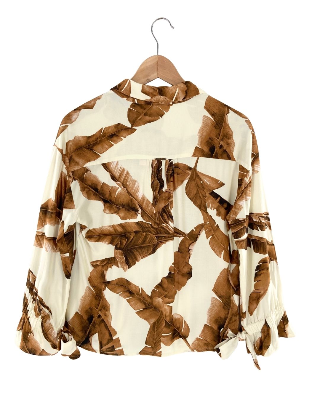 Camisa manga larga print hojas