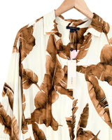Camisa manga larga print hojas