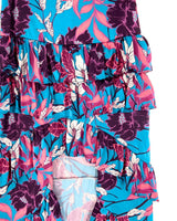 Maxi falda satinada con print