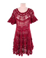 Vestido mini tejido en crochet