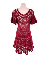 Vestido mini tejido en crochet