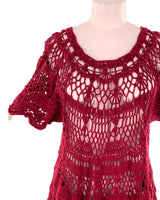 Vestido mini tejido en crochet
